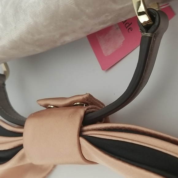 New Kate Spade Bowie Velvet Mini Top Handle Bag Pink Velvet Evening Purse - Picture 7 of 9